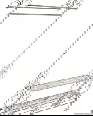 Cuier mare din fier forjat antik white