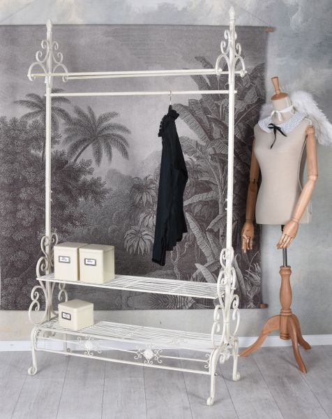 Cuier mare din fier forjat antik white