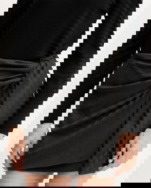 Marella fustă Emme by Marella culoarea gri, mini, drept, 2525106031200