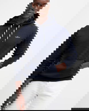 Pepe Jeans bluză culoarea bleumarin, cu glugă, uni, PM5800012