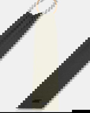 Tommy Jeans eșarfă din bumbac culoarea verde, uni, AM0AM13685