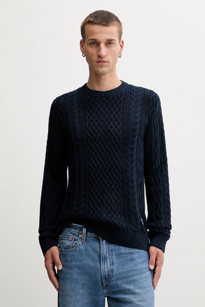 Tommy Jeans pulover de bumbac culoarea bleumarin, light, DM0DM22101