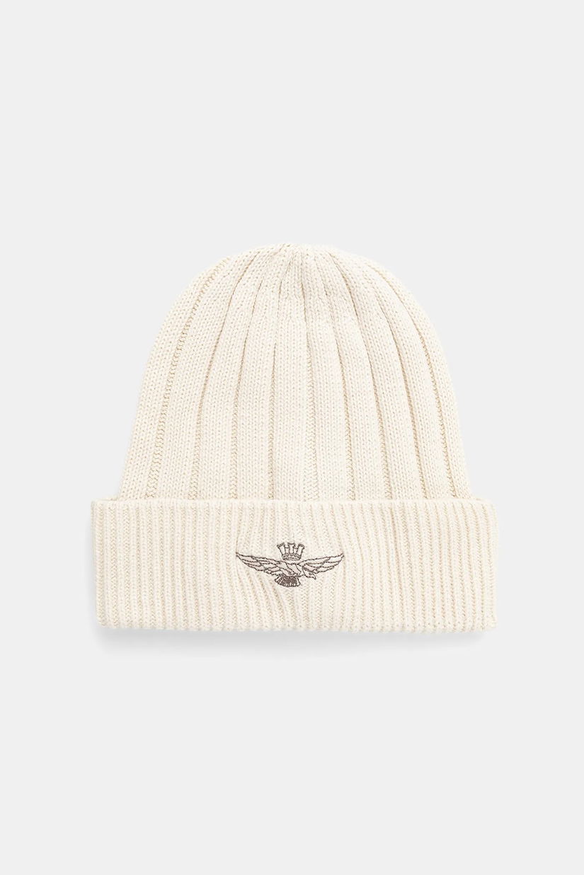 Aeronautica Militare căciulă din bumbac culoarea bej, CU0063UL00485