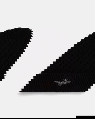 Aeronautica Militare căciulă din bumbac culoarea negru, CU0063UL00485