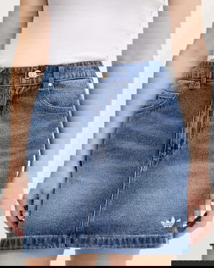 adidas Originals fustă jeans Denim Mini Skt mini, evazați, JW2649