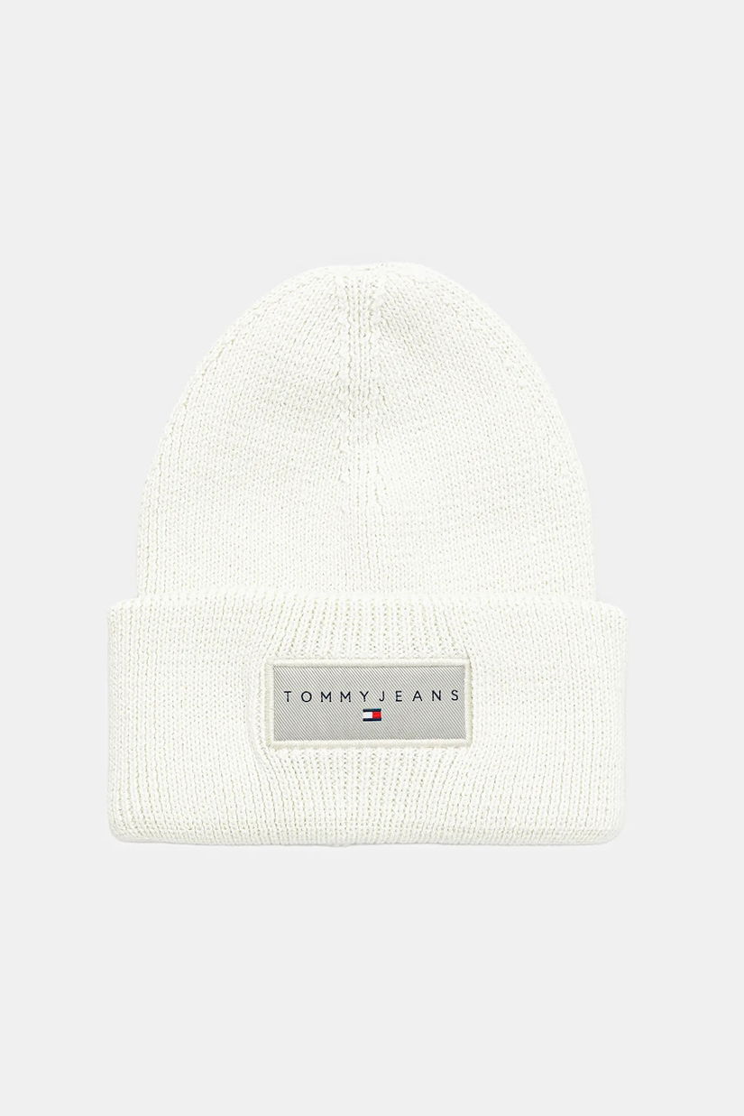 Tommy Jeans căciulă din bumbac culoarea verde, AW0AW17913