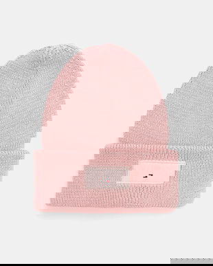 Tommy Jeans căciulă din bumbac culoarea roz, AW0AW17913