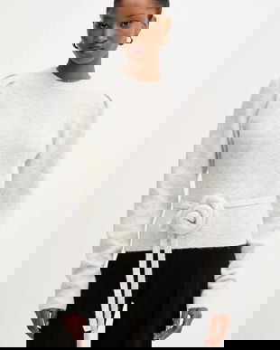 Rotate pulover de lână culoarea gri, light, 1142772344