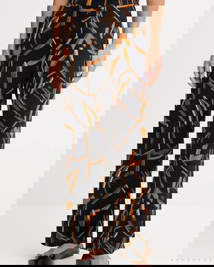 Joseph Ribkoff pantaloni culoarea negru, lat, high waist, 253239