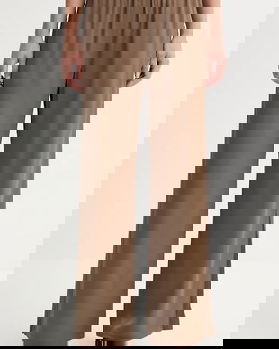 Filippa K pantaloni culoarea maro, lat, high waist, 31616