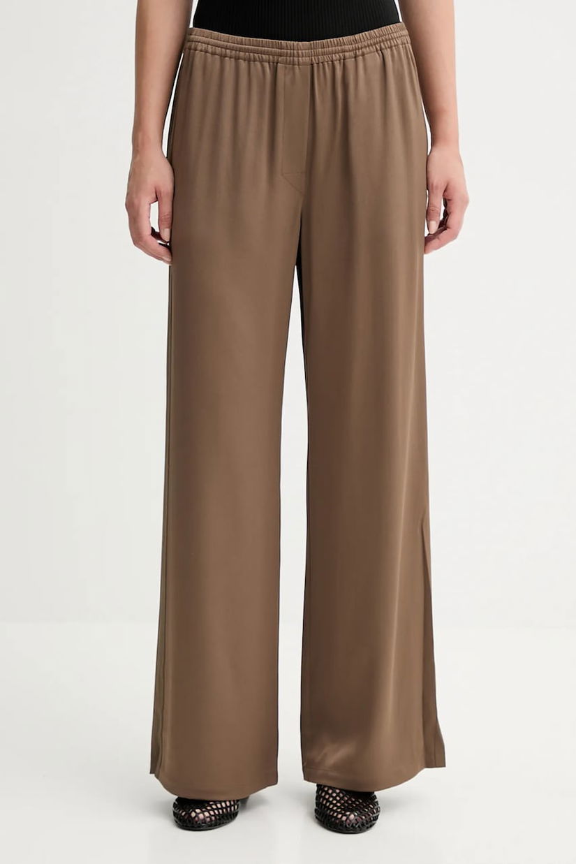 Filippa K pantaloni culoarea maro, lat, high waist, 31616