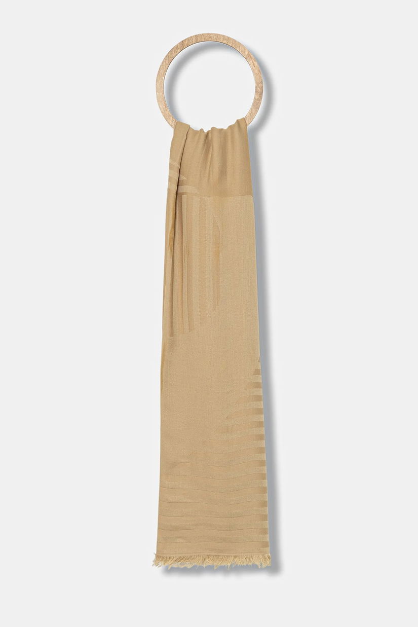 Weekend Max Mara esarfa LUGLIO culoarea bej, modelator, 2525546024600