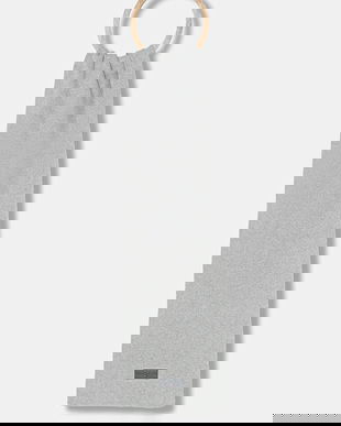 Tommy Jeans esarfa din bumbac culoarea gri, neted, AW0AW18209