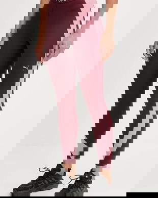 Puma leggins de antrenament culoarea bordo, modelator, 526679