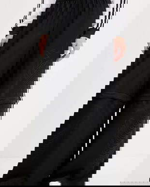 adidas Originals pantaloni de trening Oversized Trackpants culoarea negru, cu imprimeu, KE9783