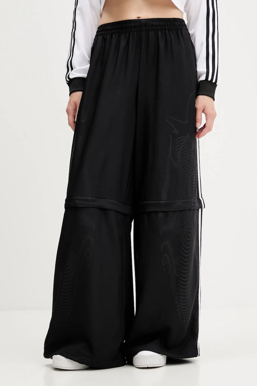 adidas Originals pantaloni de trening Oversized Trackpants culoarea negru, cu imprimeu, KE9783