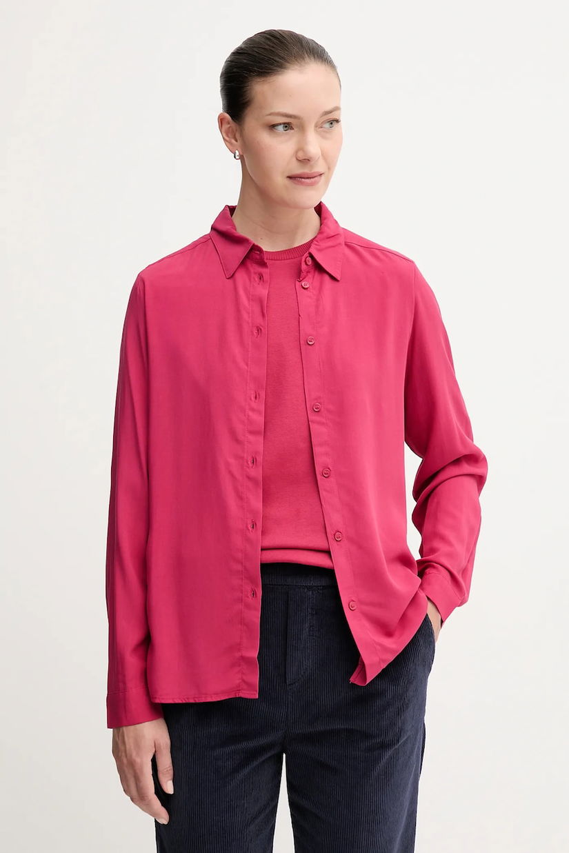 United Colors of Benetton cămașă culoarea roz, cu guler clasic, regular, 5WPWDQ0B0