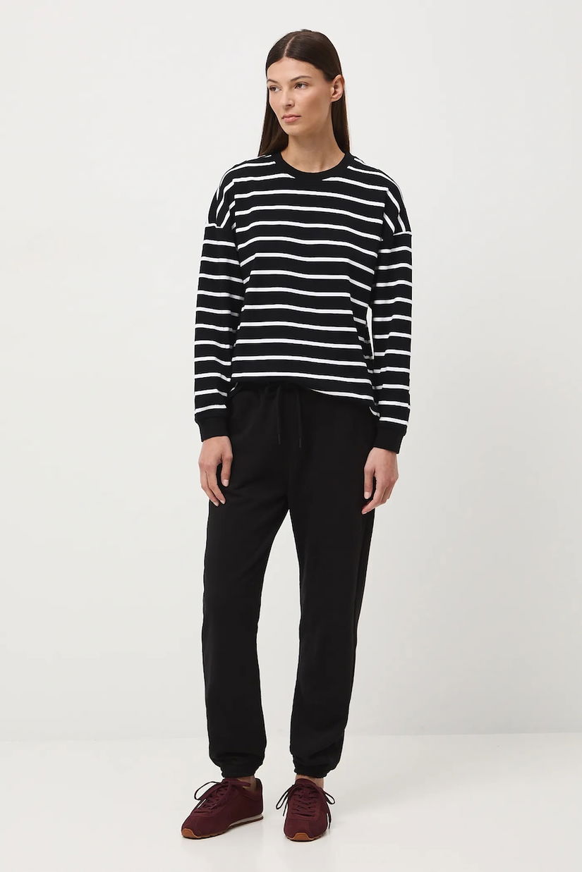 Medicine pantaloni de trening culoarea negru, uni