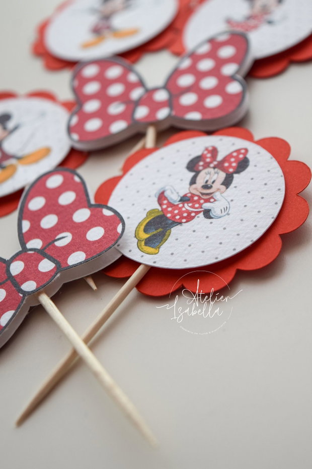 Set 6 mini propsuri Mickey&Minnie Mouse