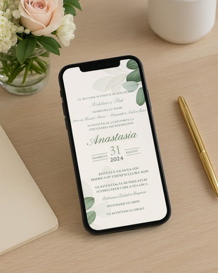 Invitație digitală botez