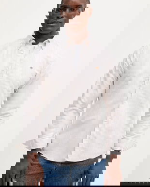 BOSS cămașă din bumbac culoarea bej, cu guler button-down, slim, 50544976