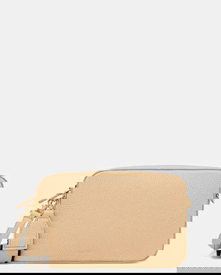 Coccinelle poșetă de piele TEBE culoarea bej, E5.MN5.52.01.01