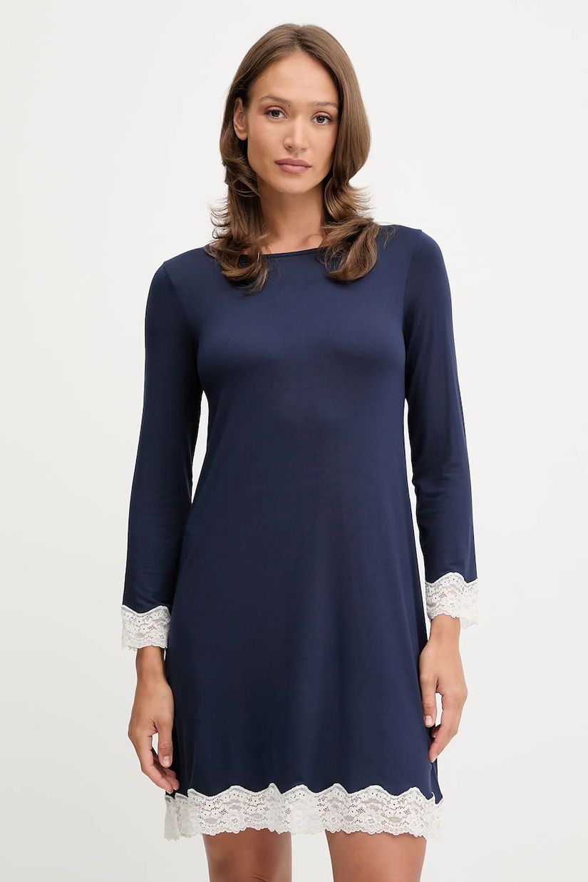 United Colors of Benetton cămașă de noapte culoarea bleumarin, 3Z123C01J