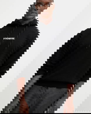 United Colors of Benetton hanorac de bumbac culoarea negru, cu glugă, cu imprimeu, 3Y9YU201Y