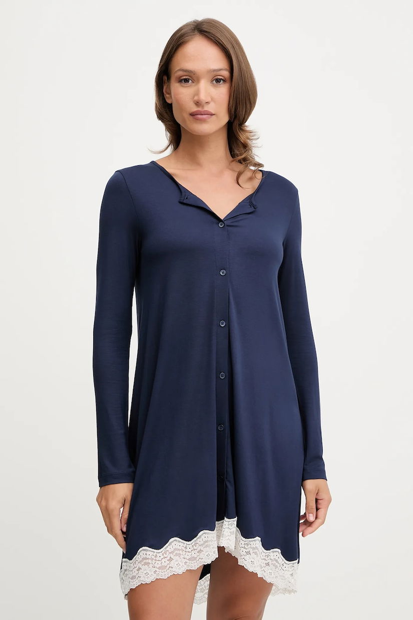 United Colors of Benetton cămașă de noapte culoarea bleumarin, 3Z123C143