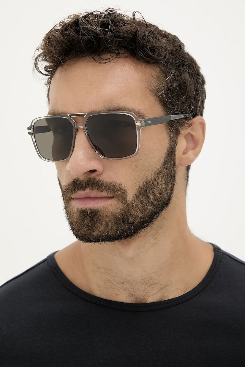 BOSS ochelari de soare culoarea gri, BOSS 1766/S