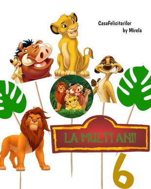 Set toppere tort Simba