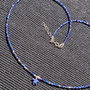 Colier argint lapis lazuli stea mini minimalist boho chic trendy - Transport gratuit