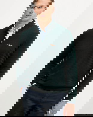 Aeronautica Militare pulover de bumbac culoarea verde, light, MA1578UL00506