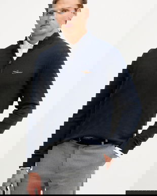 Aeronautica Militare pulover de bumbac culoarea bleumarin, light, MA1578UL00506