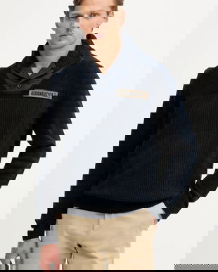 Aeronautica Militare pulover de bumbac culoarea bleumarin, MA1574UL00539