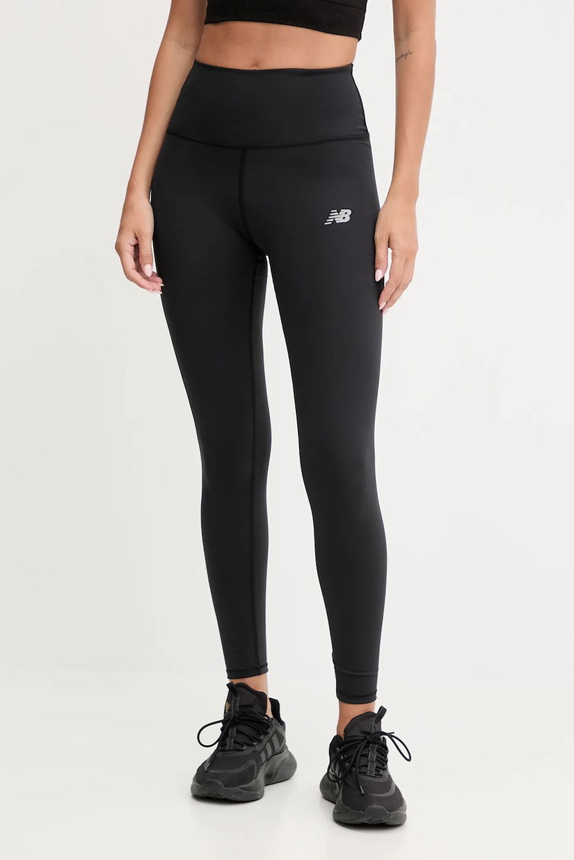 New Balance leggins de antrenament culoarea negru, uni, WP51126BK