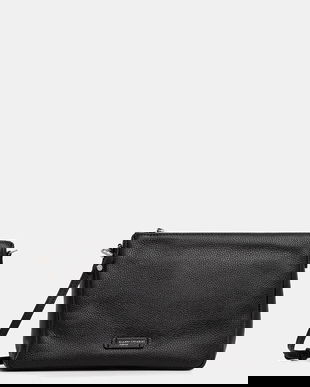 Gianni Chiarini poșetă de piele NORA POUCH culoarea negru, BS.10225.GRN