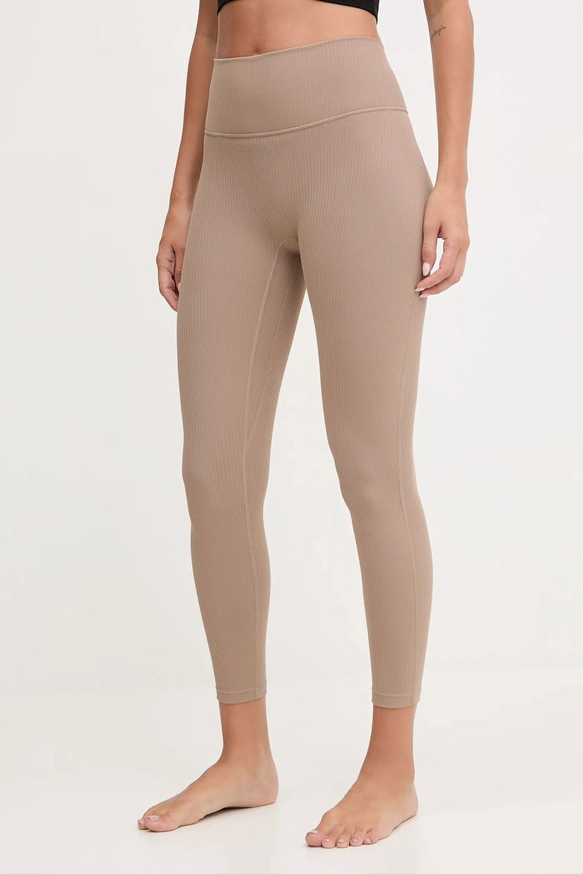 adidas Performance jambiere de yoga All me culoarea bej, uni, JW7589