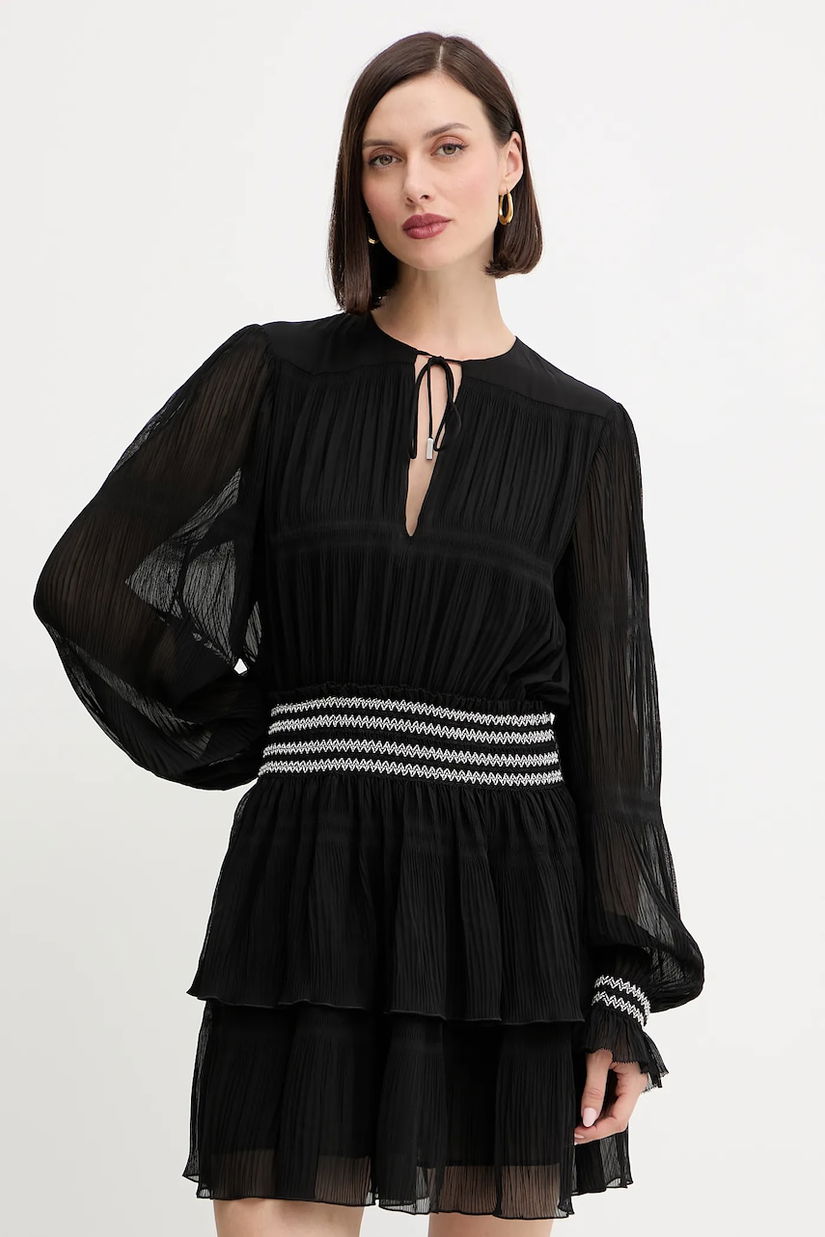 BOSS Orange rochie culoarea negru, mini, evazați, 50544042