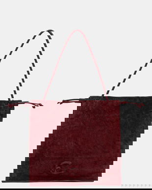 Coccinelle geanta de mână din piele întoarsă COCCINELLEDULSE SUEDE culoarea bej, E1 SS6 11 01 01