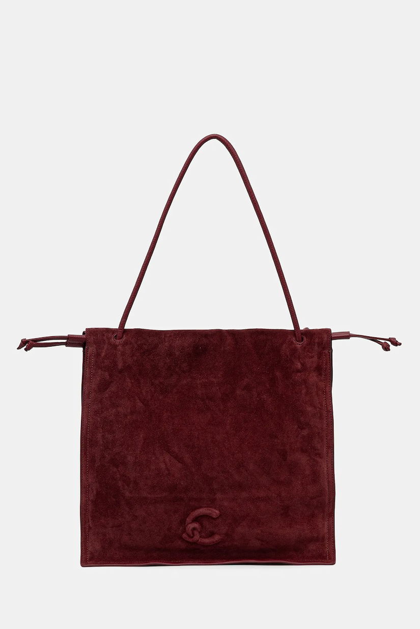 Coccinelle geanta de mână din piele întoarsă COCCINELLEDULSE SUEDE culoarea bej, E1 SS6 11 01 01