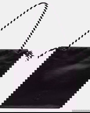 Coccinelle geantă de piele culoarea negru, E1 SS5 11 01 01