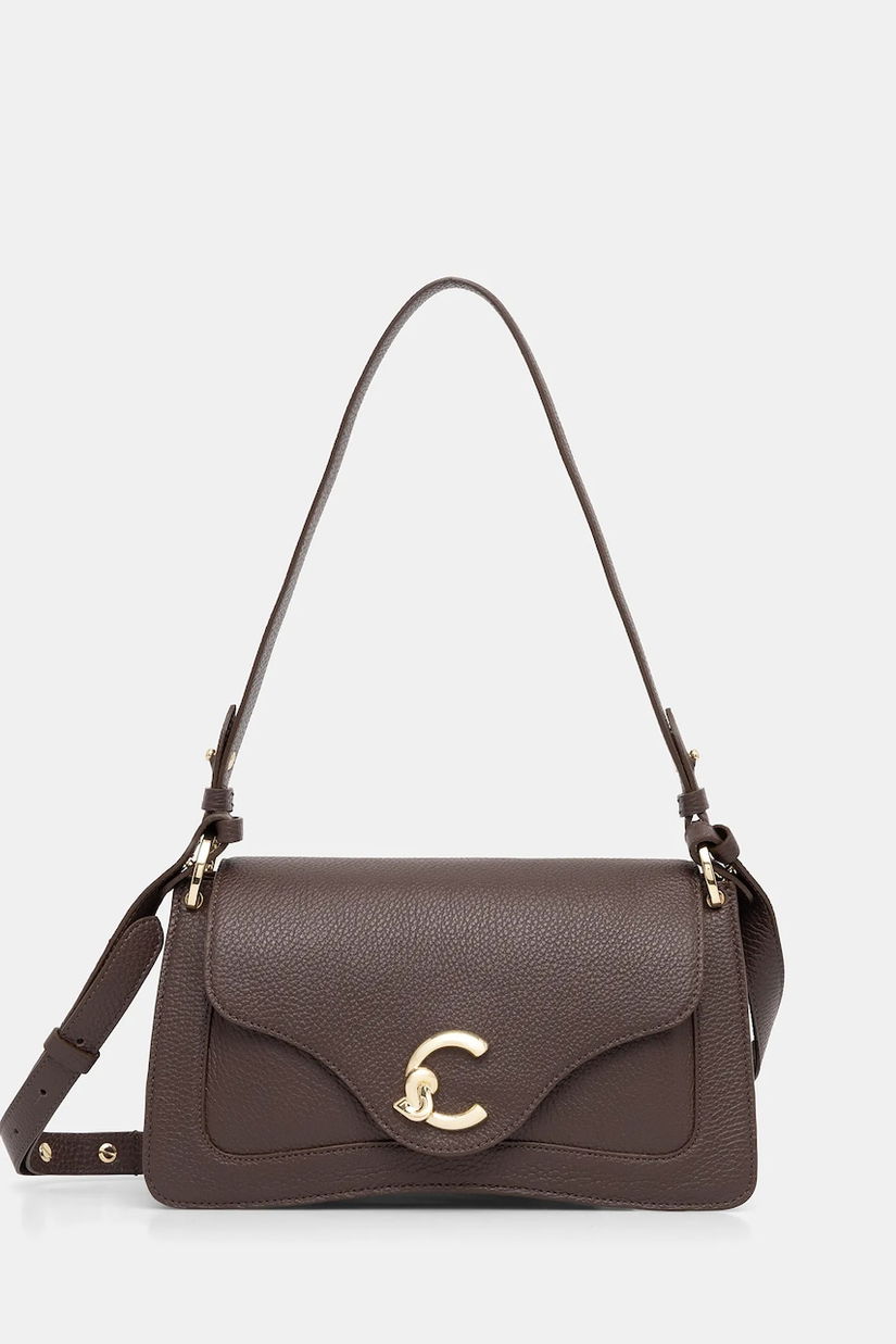 Coccinelle geantă de piele culoarea negru, E1 SSL 12 01 01