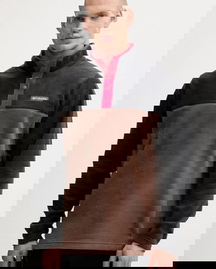 Columbia hanorac Steens Mountain Half Snap culoarea negru, cu model, 2097721