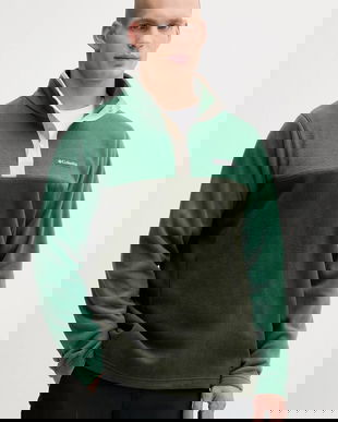 Columbia hanorac Steens Mountain Half Snap culoarea negru, cu model, 2097721