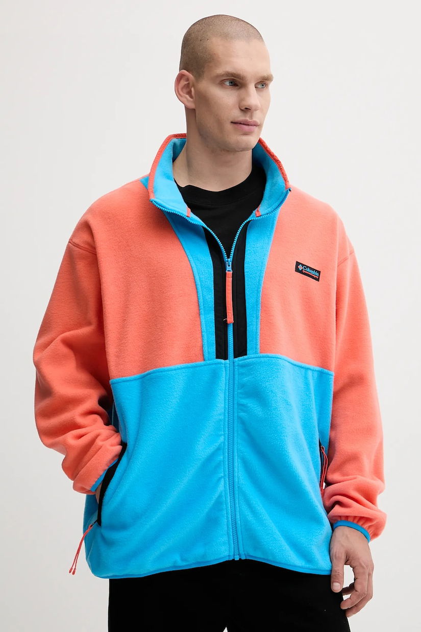 Columbia hanorac fleece Backbowl II Full Zip Fleece culoarea gri, uni, 2090851