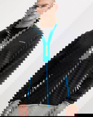 Columbia hanorac fleece Backbowl II Full Zip Fleece culoarea gri, uni, 2090851