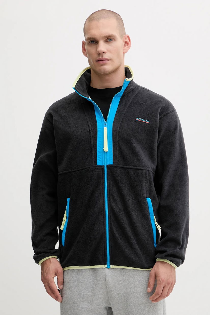 Columbia hanorac fleece Backbowl II Full Zip Fleece culoarea gri, uni, 2090851