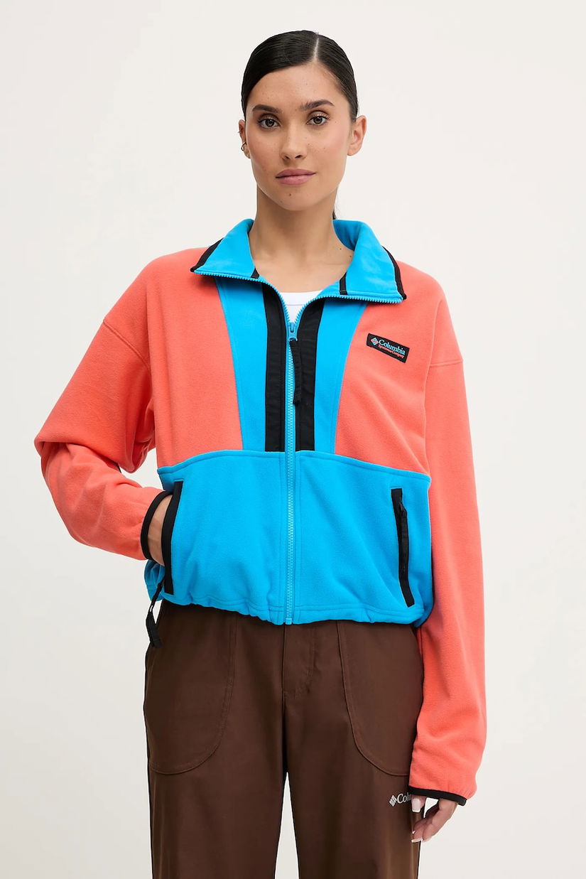 Columbia hanorac fleece Backbowl II FZ Fleece culoarea negru, cu model, 2092163