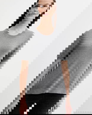 United Colors of Benetton tricou cu mânecă lungă culoarea gri, 1ZRED10BK